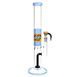 CaliConnected Glitch Straight Tube Bong Blue