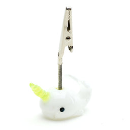Empire Glassworks Cozmic Narwhal Roach Clip 🐳