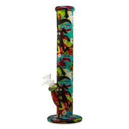 Glow in the Dark 14” Silicone Straight Tube Bong