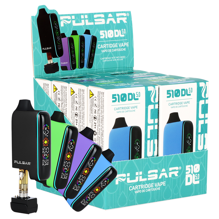 Pulsar 510 DL 5.0 Precision Voltage Control LCD Screen Vape Bar | 1000mAh | 8-Pack POP