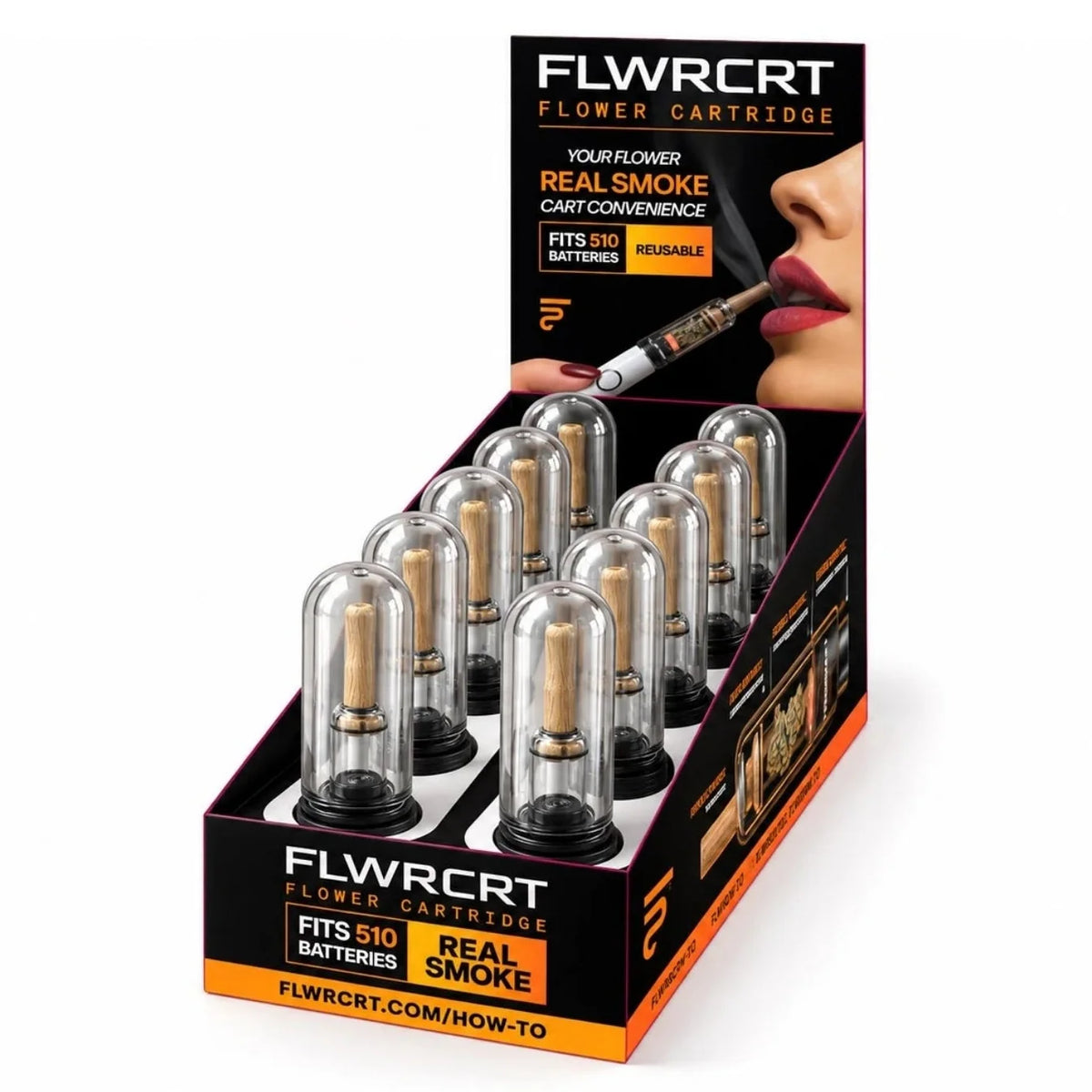 FLWRCRT Refillable 510 Flower Cartridge POS Display