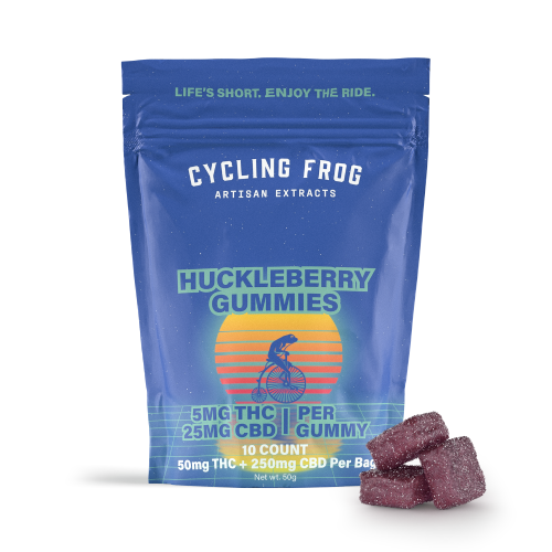 Cycling Frog Gummies: Huckleberry - 5mg THC + 25mg CBD