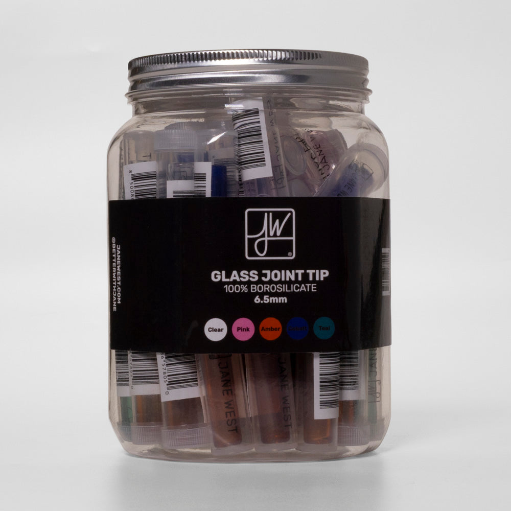 Jane West Assorted 6.5MM Glass Joint Tips — 50ct Retail/POS Tub