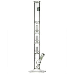 LA Pipes 26" 5mm Thick Triple Showerhead Straight Tube Bong