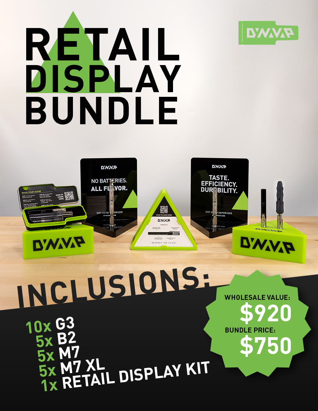 DynaVap Retail Display Bundle (Intl)