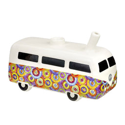 CaliConnected Vintage Hippie Bus Ceramic Pipe Groovy Circles