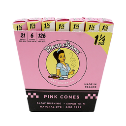 Blazy Susan Pre-Rolled Cones | Pink Bulk Box | 21pc King Size & Classic