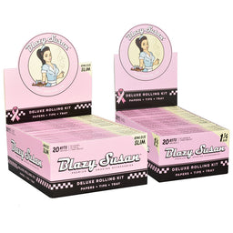 Blazy Susan Deluxe Rolling Kit | Pink | King Size & Classic | 20ct Display