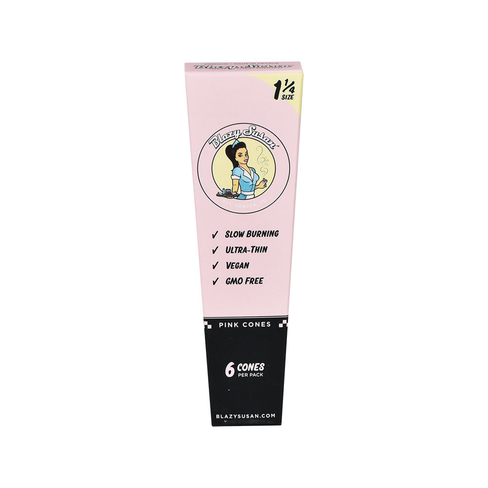 Blazy Susan Pre-Rolled Cones | Pink Bulk Box | 21pc King Size & Classic