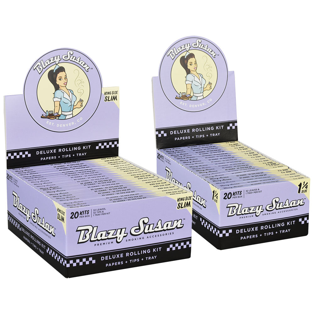 Blazy Susan Deluxe Rolling Kit | Purple | King Size & Classic | 20ct Display