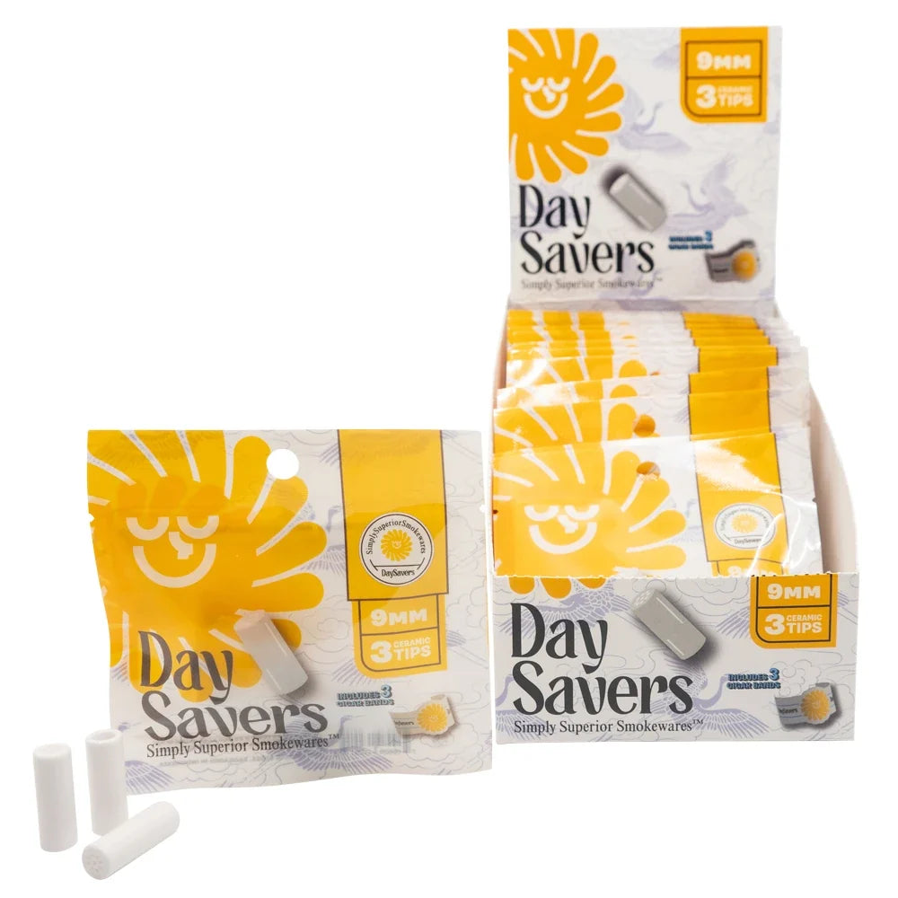 DaySavers Wholesale 9mm Ceramic Tips 3 Pack 20 Count Display