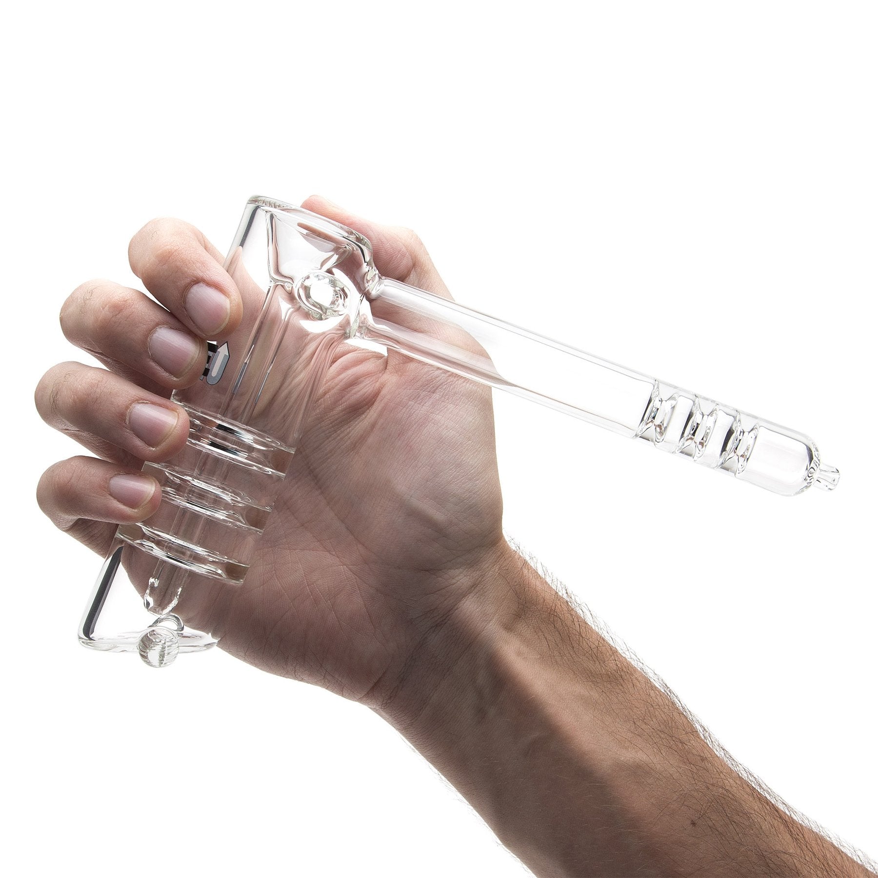 GRAV Clear Hammer Bubbler – Borosilicate Glass, Compact Hand Pipe, USA Brand