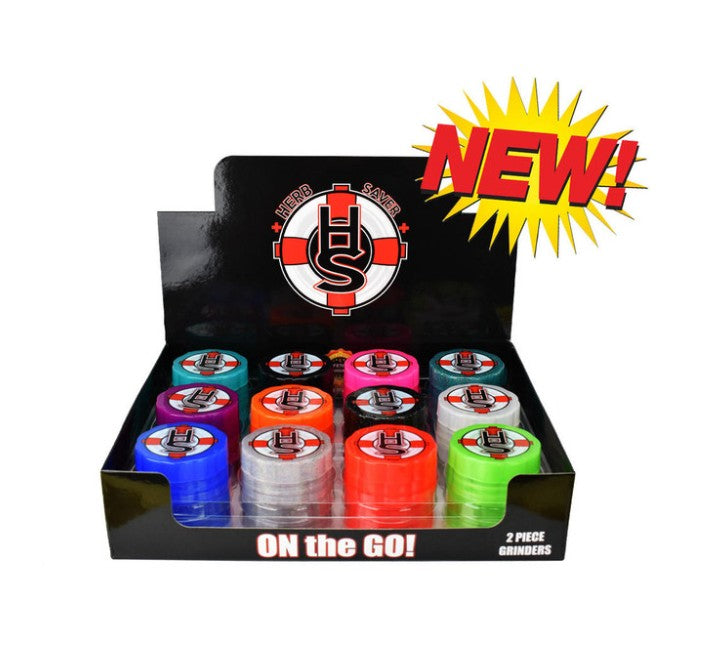Herb Saver Grinder: 2-Piece - 12-pack Display