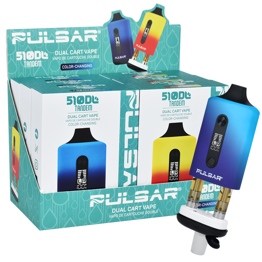 Pulsar 510 DL Tandem Dual Cart Vape | Thermo Series | 6ct Display