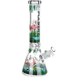 Pulsar Chillin Flamingos Beaker Bong