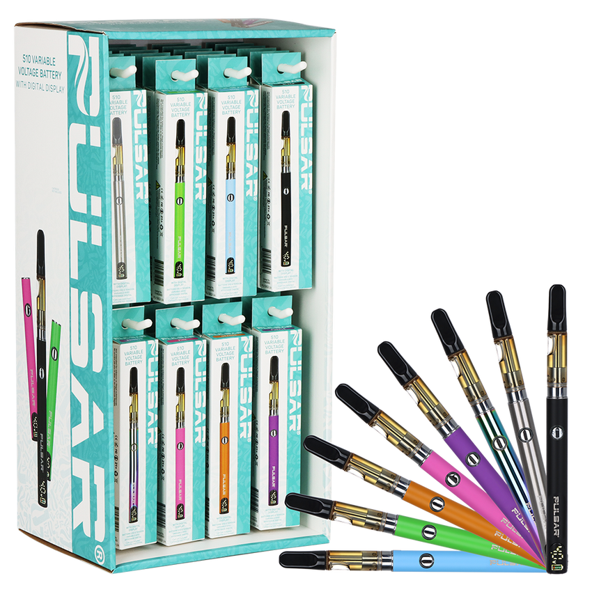 Pulsar Digital Display Slim 510 Vape Battery | 48ct Display