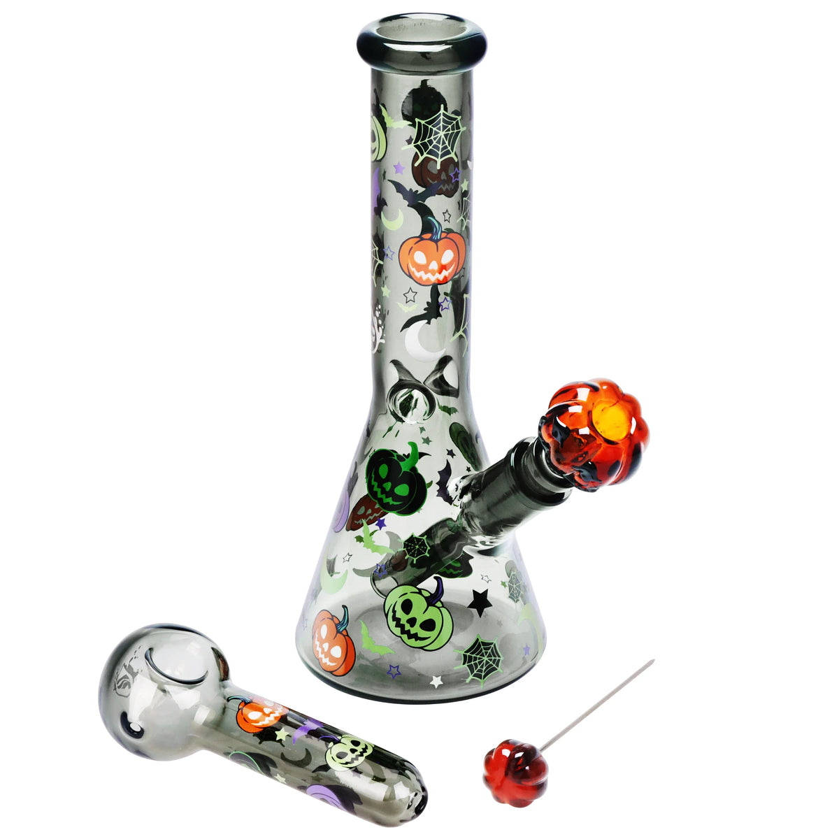Pulsar Halloween Party Glow Bong Pipe Bundle