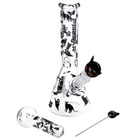 Pulsar Superstitious Kitty Glow Bong Hand Pipe Bundle