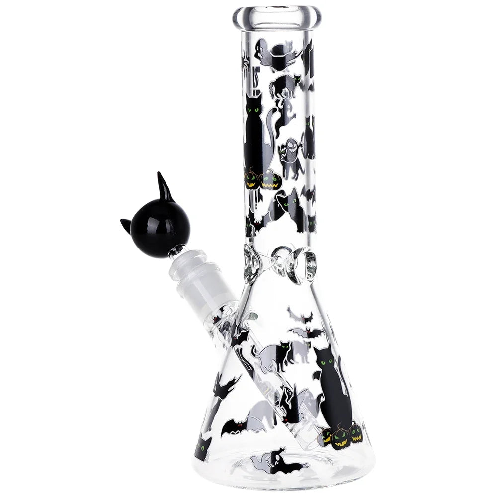 Pulsar Superstitious Kitty Glow Bong Hand Pipe Bundle