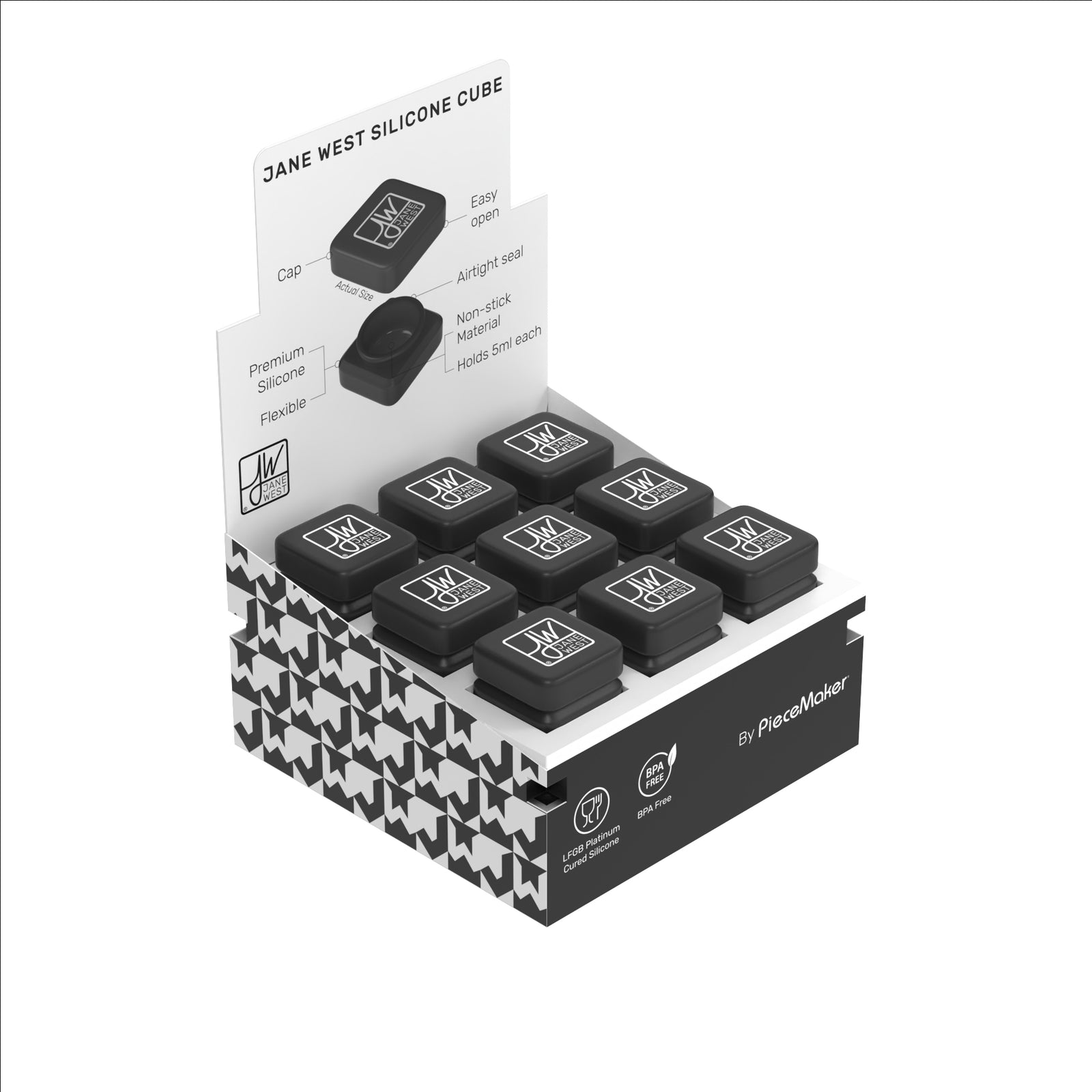 27 Count Jane West x Piecemaker Outdoor Silicone Cube - POS Display Pack