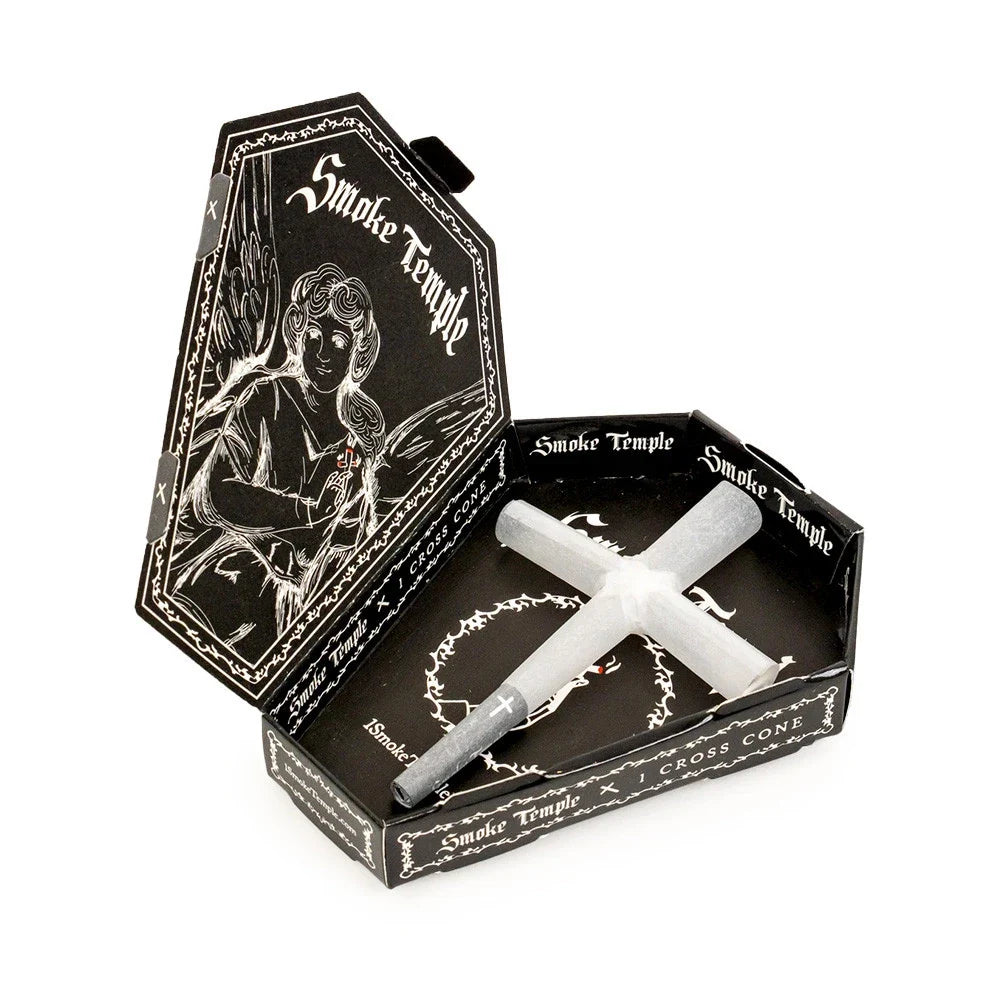 Smoke Temple Wholesale 84mm Cross Cones 13 Count Display