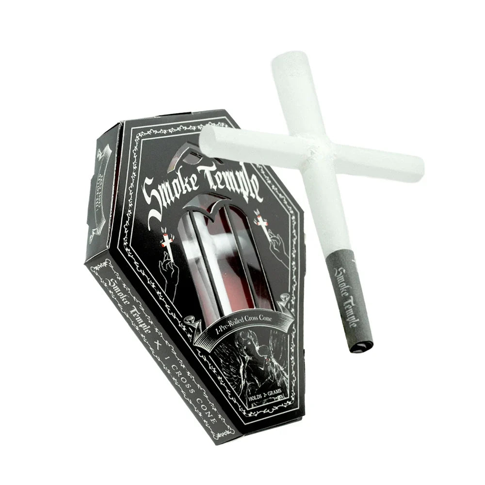 Smoke Temple Wholesale 98mm Cross Cones 13 Count Display