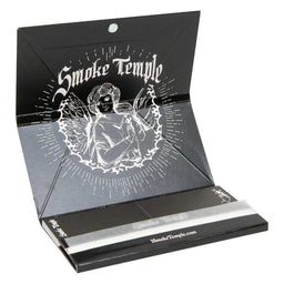 Smoke Temple Wholesale King Rolling Papers Tips and Tray White 32 Papers 20 Count Display