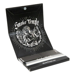 Smoke Temple Wholesale One and One Quarter Rolling Papers Tips and Tray White 32 Papers 20 Count Display