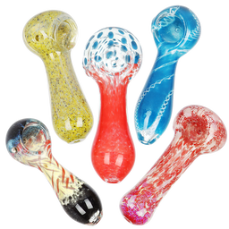 Spectrum Glass Spoon Pipe | 3.5" | Assorted Colors & Styles | 40ct Bundle
