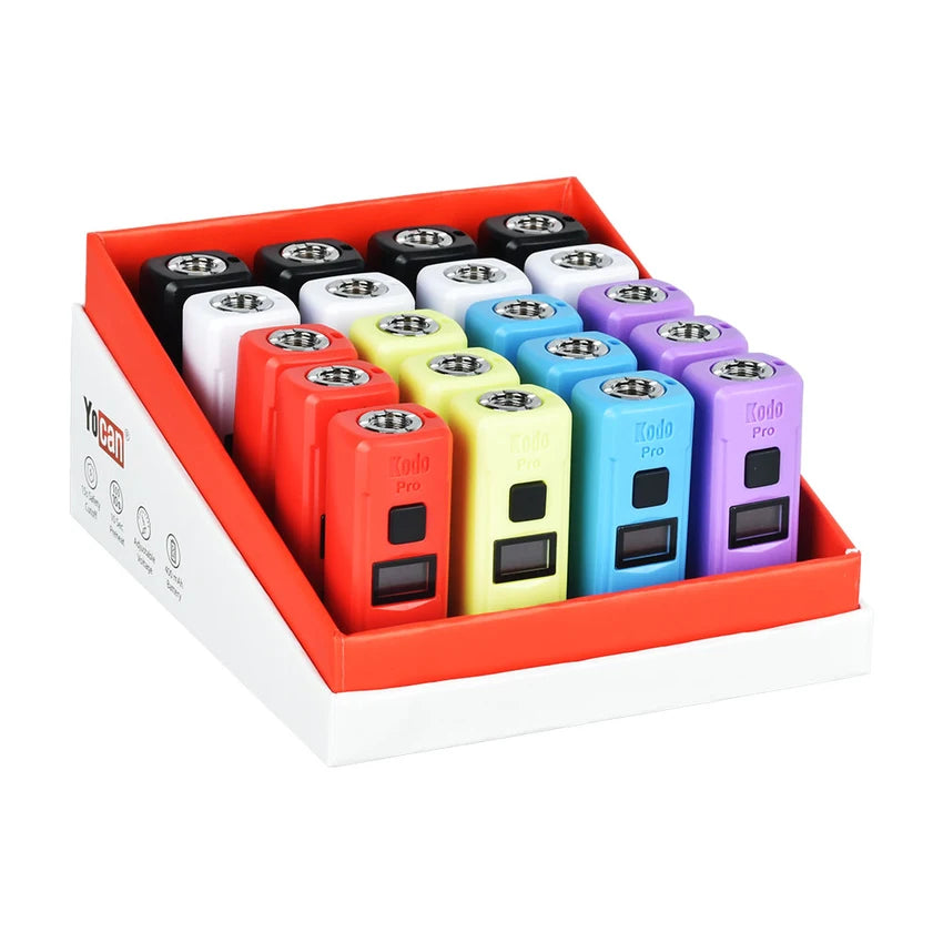 Yocan Kodo Pro 510 Box Mod | 400mAh | Assorted Colors | 20ct Display