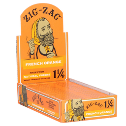 Zig Zag Orange 1.25” Rolling Papers | 24pc Display